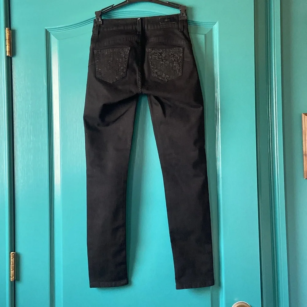 Girls LIU•JO BEDAZZLED BLACK JEANS 24” Waist - Picture 2 of 12
